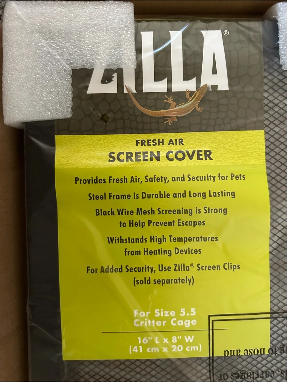 Zilla Fresh Air Screen Cover - Black
